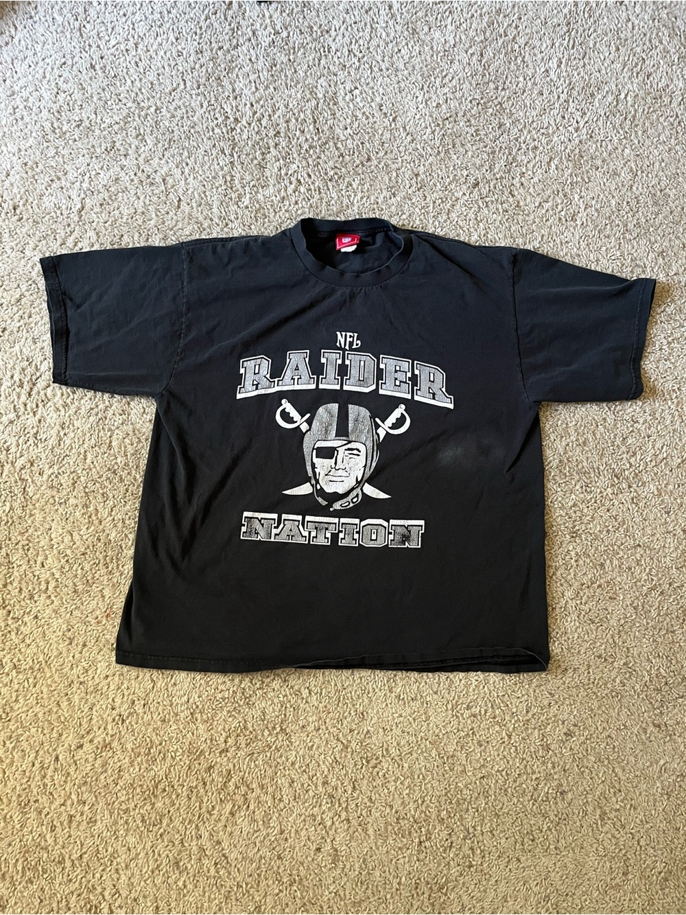 NFL Vintage Black 'Raider Nation' Graphic T-Shirt